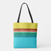 Gelbblau-Multicolor-Streifen Tasche (Rückseite)
