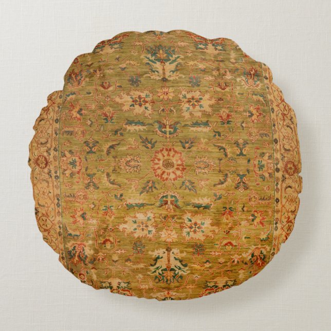 Gelbblau  rundes kissen (Vorderseite)