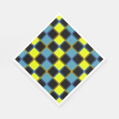 Gelbblau-Schachbrettmuster Serviette (Ecke)