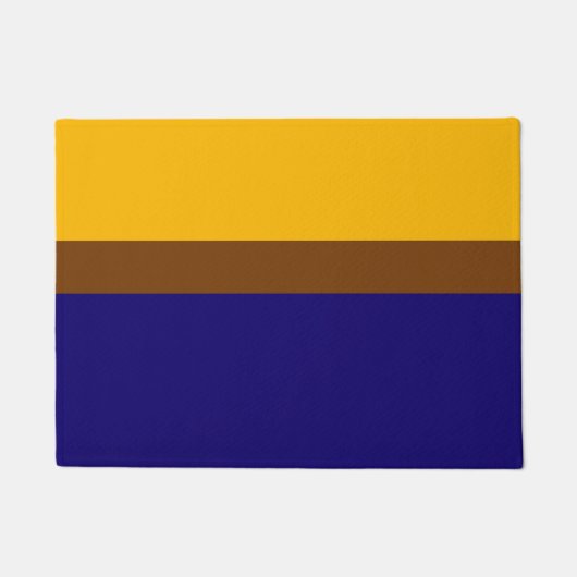 Gelbblau - Schlichte Blockgestaltung Fußmatte (Vorderseite)