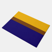 Gelbblau - Schlichte Blockgestaltung Fußmatte (Schrägansicht)