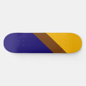 Gelbblau - Schlichte Blockgestaltung Skateboard (Horizontal)