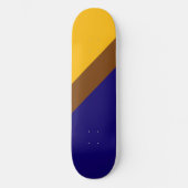 Gelbblau - Schlichte Blockgestaltung Skateboard (Vorderseite)