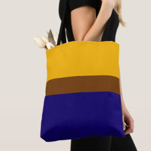 Gelbblau - Schlichte Blockgestaltung Tasche