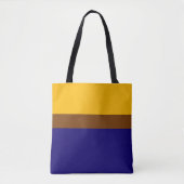 Gelbblau - Schlichte Blockgestaltung Tasche (Vorderseite)
