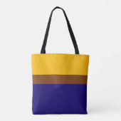 Gelbblau - Schlichte Blockgestaltung Tasche (Rückseite)