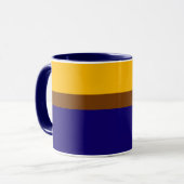 Gelbblau - Schlichte Blockgestaltung Tasse (Vorderseite Links)