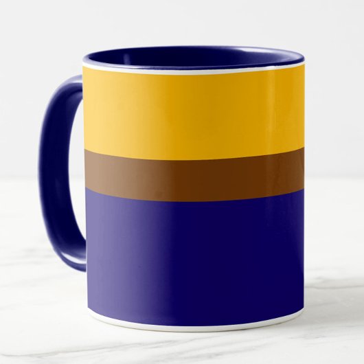 Gelbblau - Schlichte Blockgestaltung Tasse