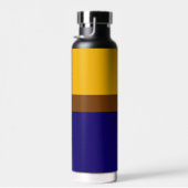 Gelbblau - Schlichte Blockgestaltung Trinkflasche (Rechts)