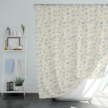 Gelbblau Vintage Wildblume Muster