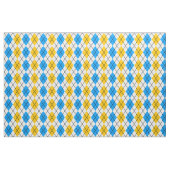 Gelbblau-weiße Raute Diamant-Design Stoff (Fat Quarter (45,7 x 55,9 cm))