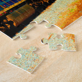 Gelbblauer Diesel-Lokomotivbahn CSX Puzzle (Seite)