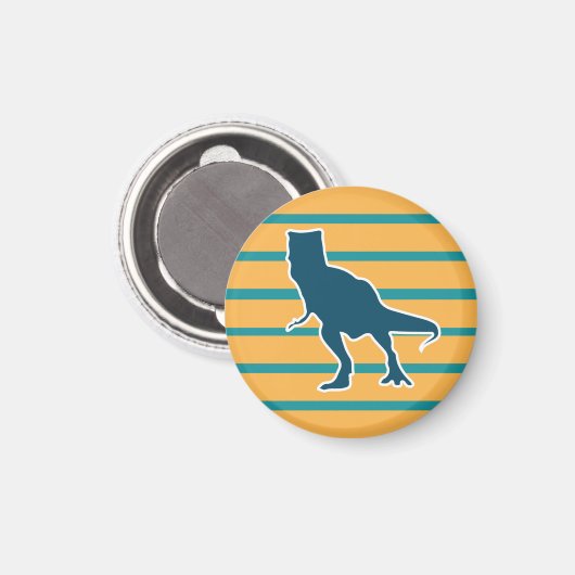 Gelbblauer Dinosaurier Magnet (Vorderseite/Rückseite)