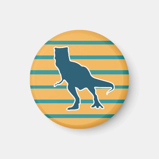 Gelbblauer Dinosaurier Magnet (Vorne)