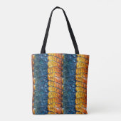 Gelbblauer Reptilienleder Tasche (Rückseite)