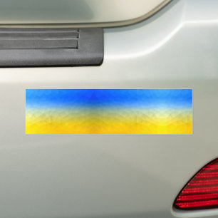 Gelbblaues geometrisches Muster Autoaufkleber
