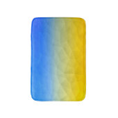 Gelbblaues geometrisches Muster Badematte (Vorderseite Vertikal)
