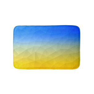 Gelbblaues geometrisches Muster Badematte