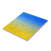 Gelbblaues geometrisches Muster Fliese (Seite)