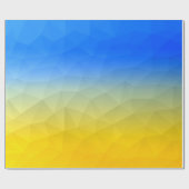 Gelbblaues geometrisches Muster Geschenkpapier (Flach)