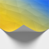 Gelbblaues geometrisches Muster Geschenkpapier (Ecke)