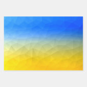 Gelbblaues geometrisches Muster Geschenkpapier Set (Vorderseite)