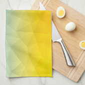 Gelbblaues geometrisches Muster Geschirrtuch (Viertel Falte)