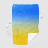Gelbblaues geometrisches Muster Golfhandtuch (Insitu)