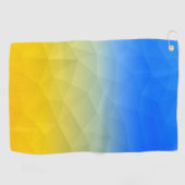 Gelbblaues geometrisches Muster Golfhandtuch (Horizontal)