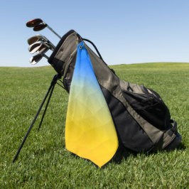 Gelbblaues geometrisches Muster Golfhandtuch