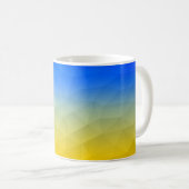 Gelbblaues geometrisches Muster Kaffeetasse (VorderseiteRechts)