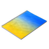 Gelbblaues geometrisches Muster Notizblock (Linke Seite)