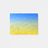 Gelbblaues geometrisches Muster Post-it Klebezettel (Vorderseite)