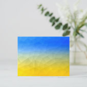 Gelbblaues geometrisches Muster Postkarte (Stehend Vorderseite)