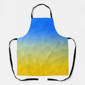 Gelbblaues geometrisches Muster Schürze (Vorderseite)