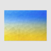 Gelbblaues geometrisches Muster Seidenpapier (Vorderseite)