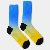 Gelbblaues geometrisches Muster Socken (Rechts)
