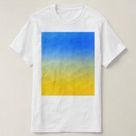 Gelbblaues geometrisches Muster T-Shirt