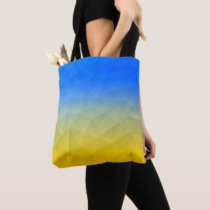 Gelbblaues geometrisches Muster Tasche