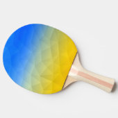 Gelbblaues geometrisches Muster Tischtennis Schläger (Seitenansicht)