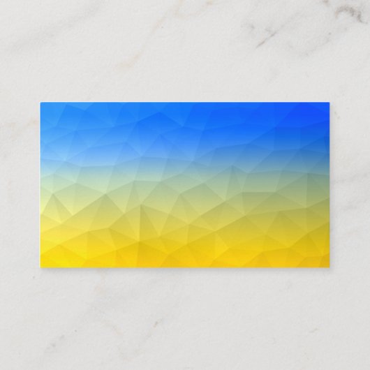 Gelbblaues geometrisches Muster Visitenkarte (Rückseite)