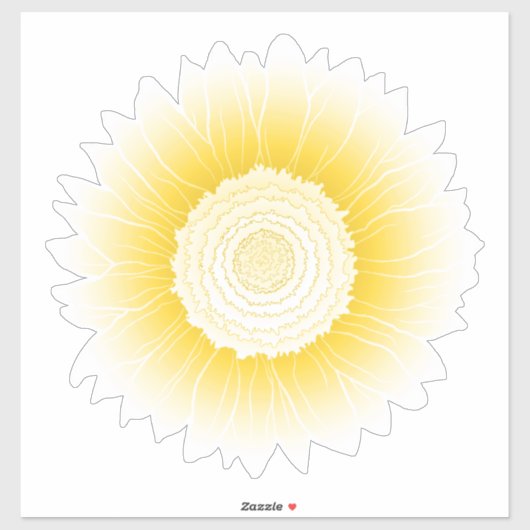 Gelbblume Aufkleber (Blatt)