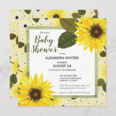 Gelbblume | Babydusche Einladung (Vorne/Hinten)