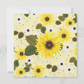 Gelbblume | Babydusche Einladung (Rückseite)