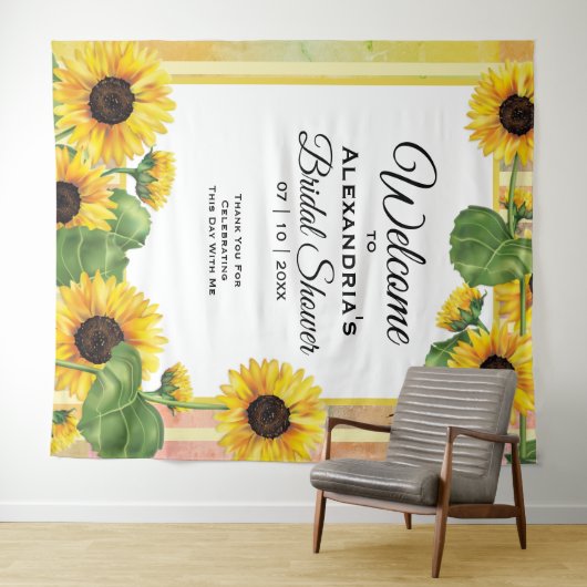 Gelbblume | Begrüßung Wandteppich (Beispiel (Horizontal))