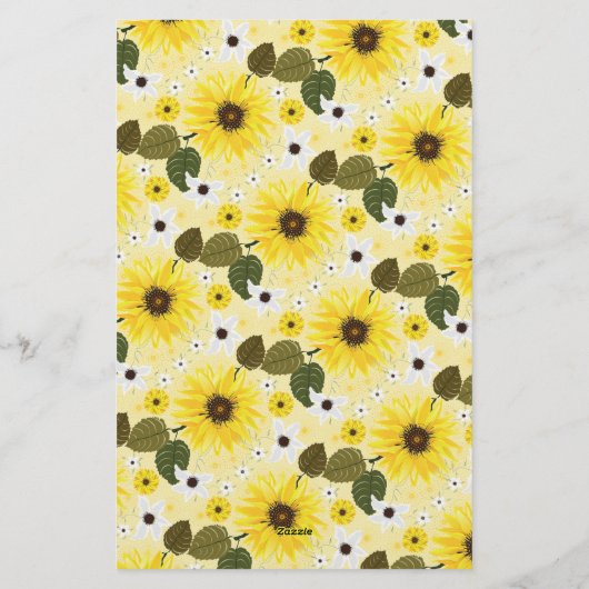 Gelbblume Briefpapier (Rückseite)