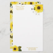 Gelbblume Briefpapier (Vorne/Hinten)