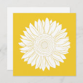 Gelbblume Einladung (Vorne/Hinten)