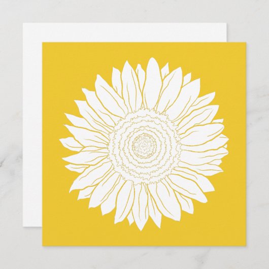 Gelbblume Einladung (Vorne/Hinten)