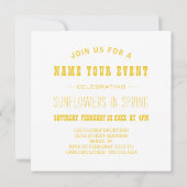 Gelbblume Einladung (Rückseite)